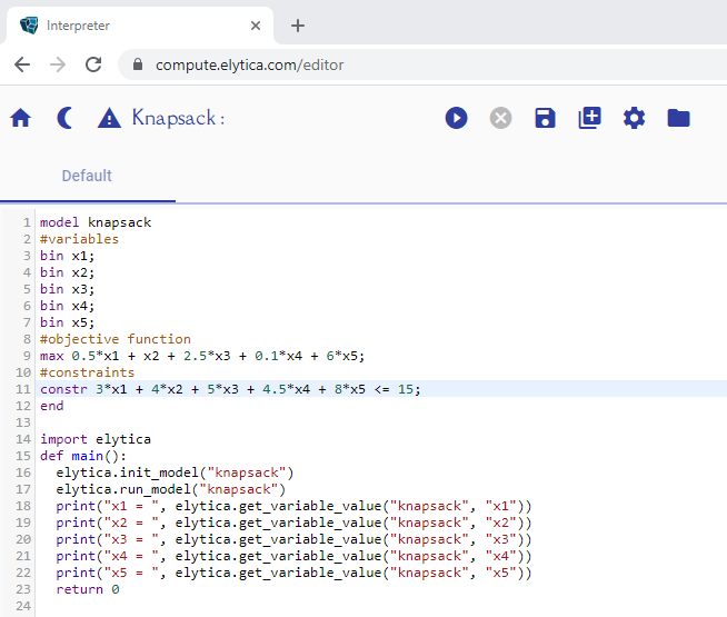 Tutorial 1: Getting started – elytica